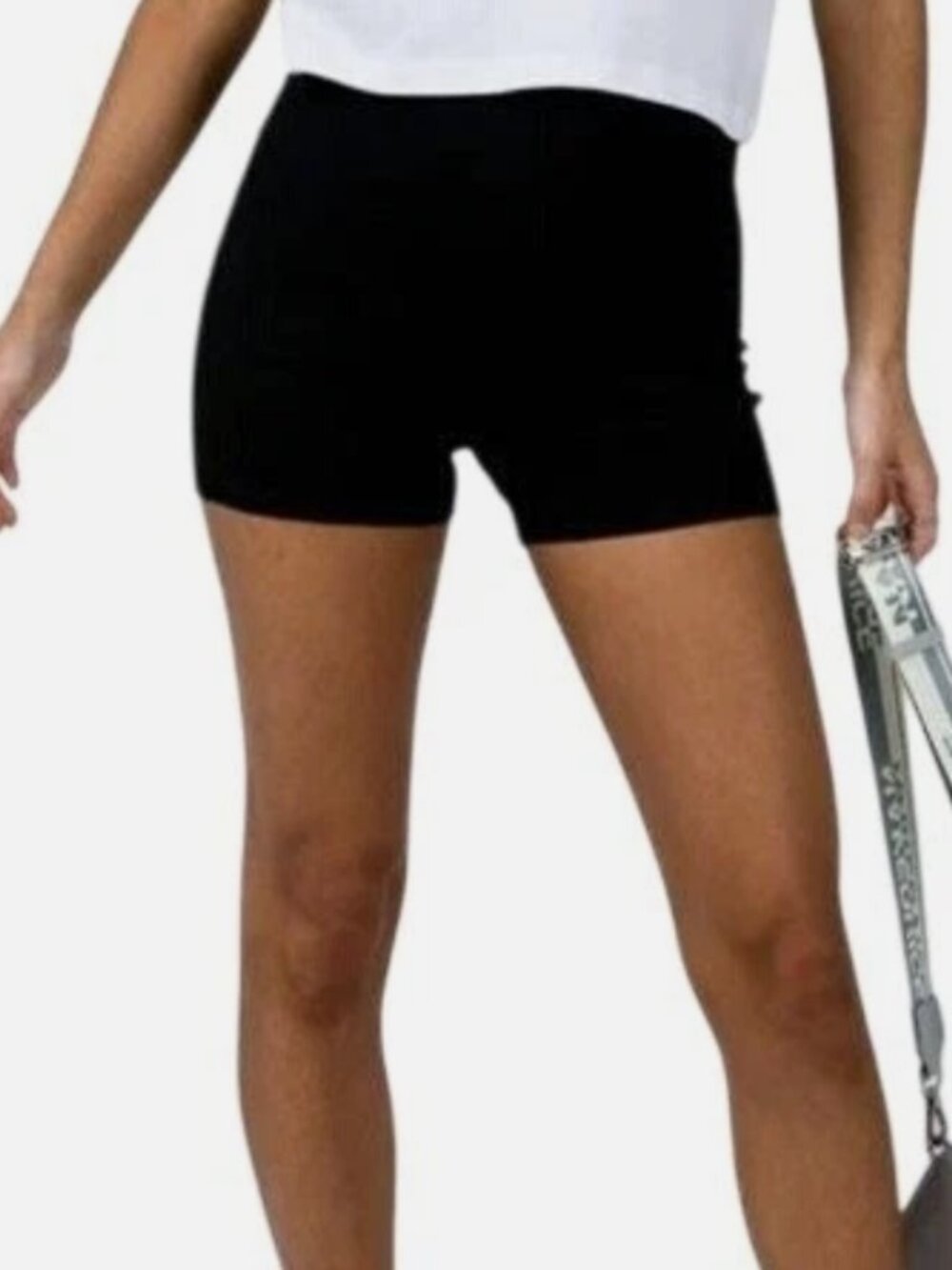 Princess Polly Black High-Waisted Biker Short